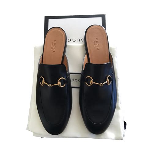 gucci princetown leather slingback loafers|Gucci princetown loafer mule.